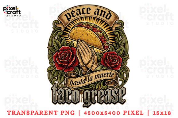 Download Peace and Taco Grease Shirt, Funny Taco - Premium Resources